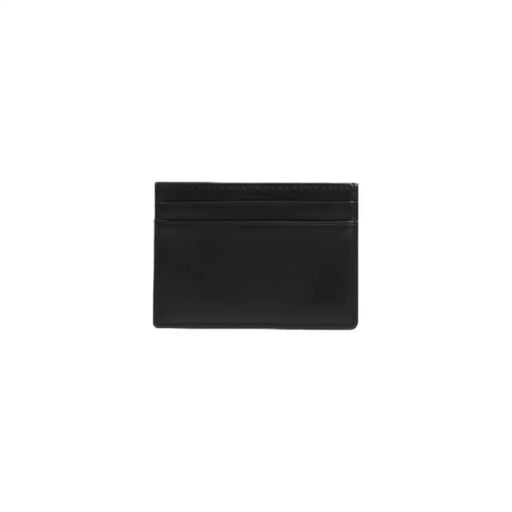 Black leather card holder with slots from Boss Men Wallet, ideal for stylish organization