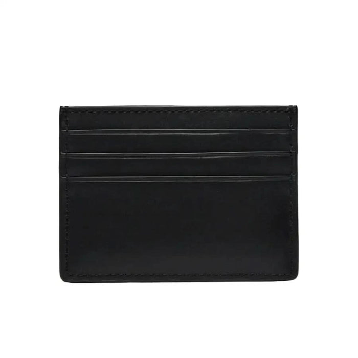 Elegant Tommy Hilfiger Men Wallet: Black Leather Card Holder with Multiple Slots for Cards