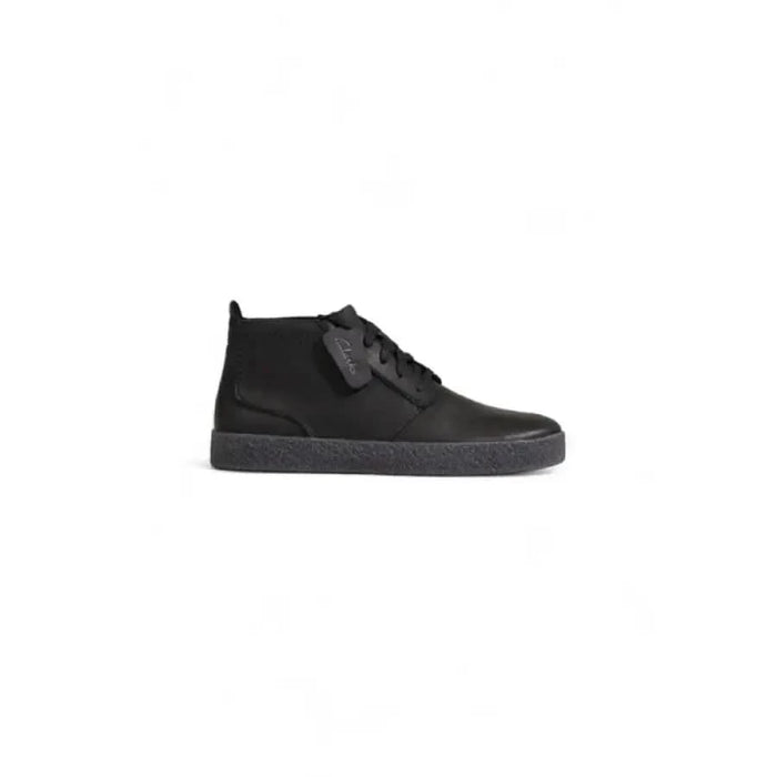 Black leather chukka boot with rubber sole from Clarks Men Lace Ups Shoes collection