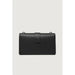 Black leather clutch purse with front flap closure from Pinko Women Bag collection