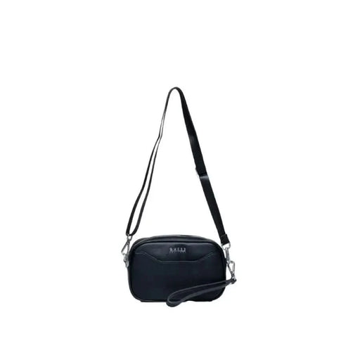 Black leather crossbody bag with detachable wrist strap from Guess Men Bag collection