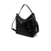 Black leather hobo bag with pockets and detachable strap by Guess Women Bag