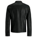 Black leather jacket with collar and long sleeves from Jack & Jones Men Blazer