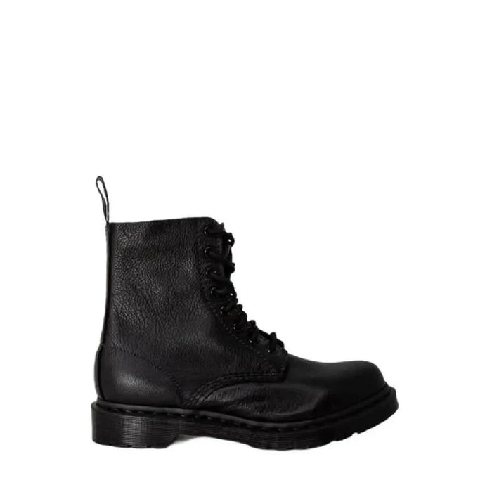 Black leather lace-up combat boot with chunky sole - Dr. Martens Women Boots