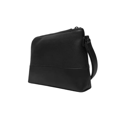 Black leather shoulder bag with minimalist design from Calvin Klein Black Shopper Bag