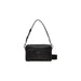 Black leather Calvin Klein shoulder bag with compartments and adjustable strap