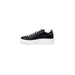 Guess Women Sneakers - Black leather sneaker with white laces and thick white sole