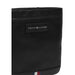 Black leather Tommy Hilfiger wallet with red and white stripe detail in Men Bag collection