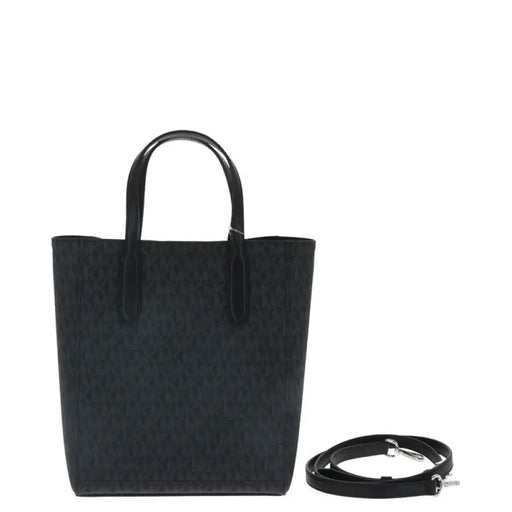 Black leather tote bag with detachable shoulder strap from Michael Kors Women Bag