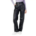 Calvin Klein Jeans Women’s Black Leather Straight-Leg Trousers