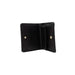 Open Black Leather Wallet with Card Slots and Compartments by Love Moschino