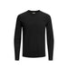 Black long-sleeved crewneck sweater from Jack & Jones Men Knitwear collection