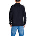 Calvin Klein black long-sleeved jacket over blue jeans, rear view - Calvin Klein Jeans Men Shirt