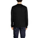 Black long-sleeved Hamaki-ho Women’s cardigan displayed from the back view