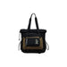 Black and olive green Desigual tote bag featuring multiple pockets and zippers