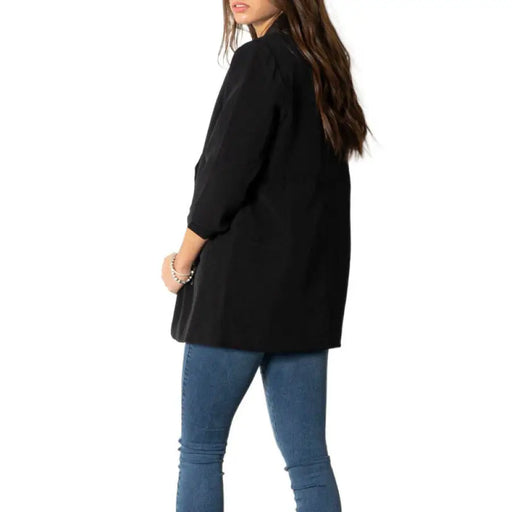 Black open-front blazer with three-quarter sleeves from Only Women Blazer collection