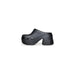 Black platform clog with chunky heel and perforated upper in Crocs Women Sandals collection