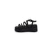 Black platform sandal with multiple straps - Tommy Hilfiger Jeans Women Sandals