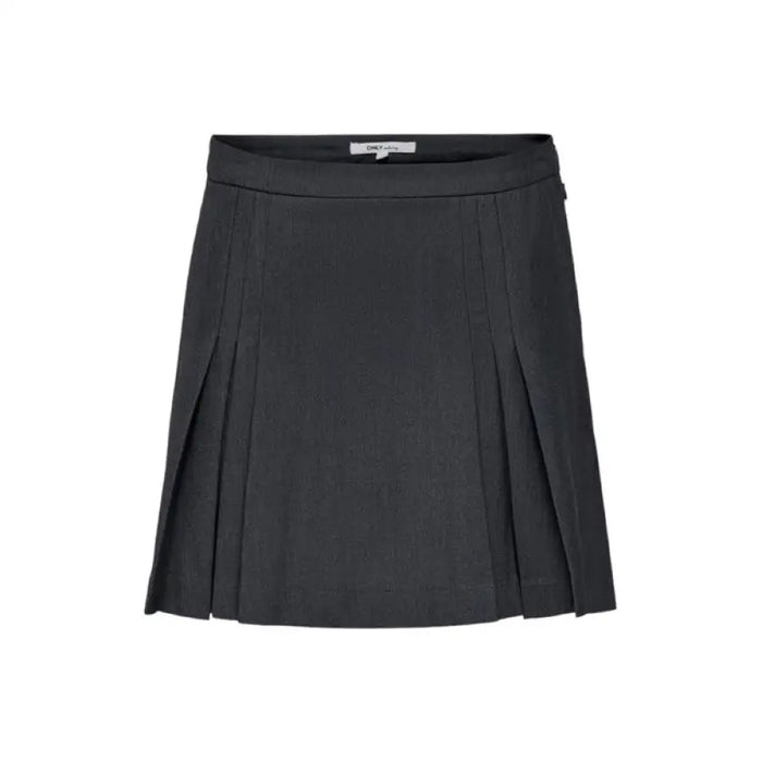 Black pleated mini skirt with a smooth waistband from Only Women Skirt collection