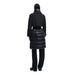 Black puffer coat with belted waist styled over dark pants for Desigual Women Jacket