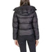 Black puffy winter jacket with hood from the back by Calvin Klein Jeans for women