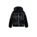 Black puffy winter jacket with hood and zipper from Desigual Women Jacket collection