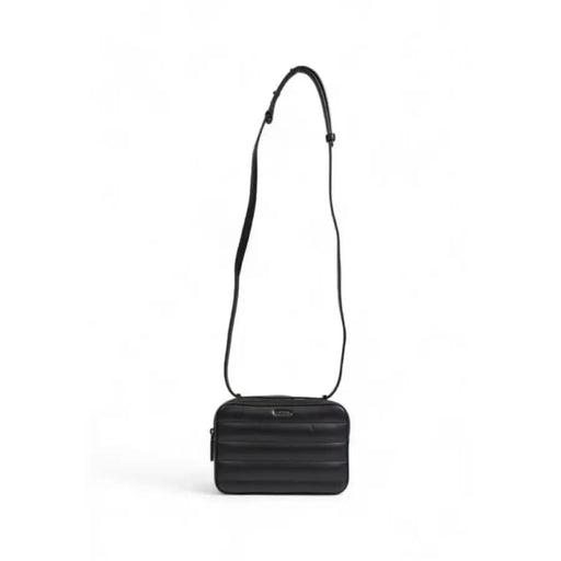 Black quilted crossbody bag with adjustable strap from Calvin Klein Women Bag