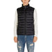 Black quilted puffer vest with full-length zipper from Gianni Lupo Men Gilet