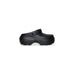 Black rubber clog with perforated upper and thick platform sole - Crocs Women Sandals