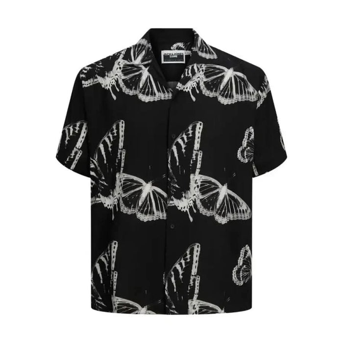 Jack & Jones black shirt with skeleton print for men