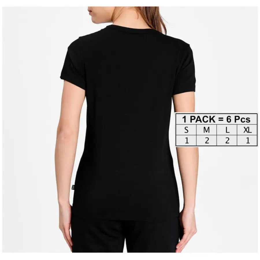 Puma Women’s Black Short-Sleeved T-Shirt - Back View