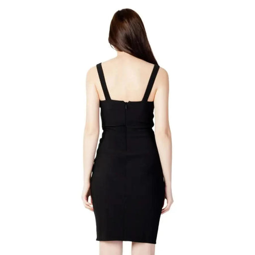 Armani Exchange Women’s Black Sleeveless Bodycon Dress - Back View