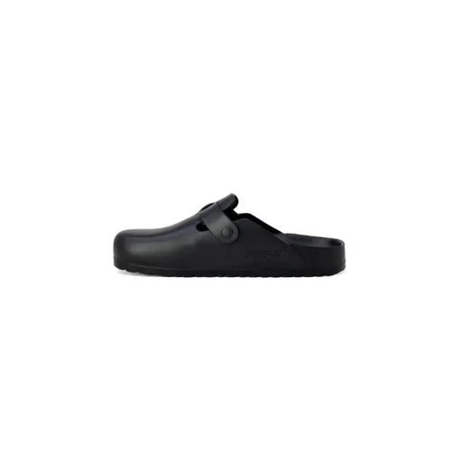 Birkenstock Women Slippers - Black slip-on clog with closed toe and open heel