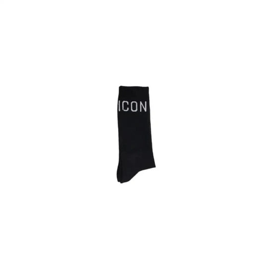 Black sock featuring ICON text from Icon Men Underwear collection