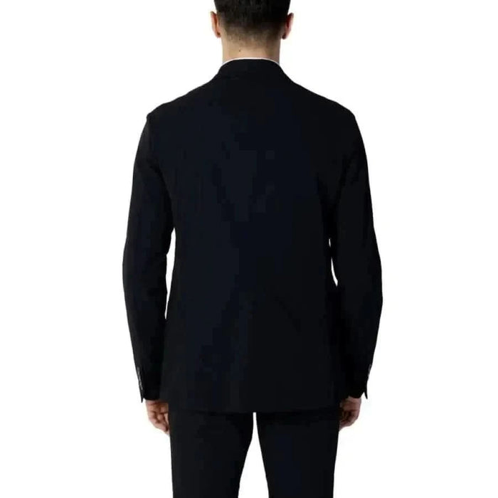 Black suit jacket viewed from the back of Armani Exchange Men Blazer