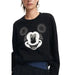 Black sweater with Mickey Mouse smiling face design by Desigual for women