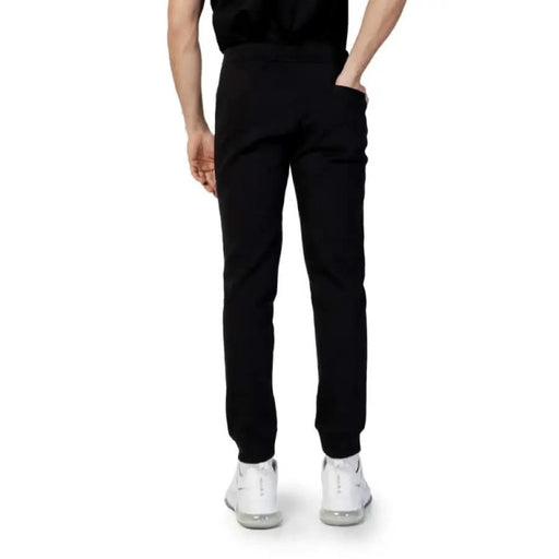 Armani Exchange black sweatpants with white sneakers for men by Armani Exchange Men Trousers