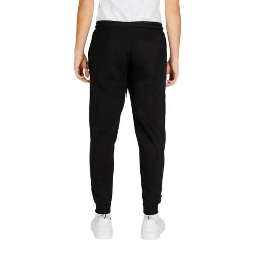 Black tapered leg joggers with elastic cuffs from Icon Men Trousers collection