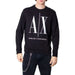 Black sweatshirt with AX Armani Exchange logo in white from Armani Exchange Men Sweatshirts