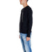 Armani Exchange Men Sweatshirts - Black Sweatshirt with Logo, Blue Jeans