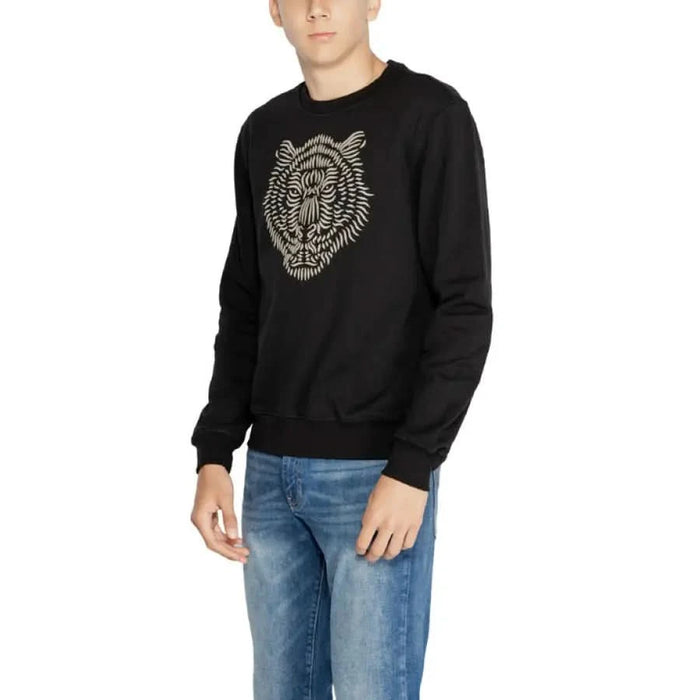 Antony Morato Men Sweatshirt with black and stylized tiger face design on the front