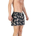 Black swim shorts with pink pineapple print in Boss Men Black Printed Swimwear