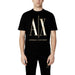 Black T-shirt with Gold AX Armani Exchange Logo - Armani Exchange Men T-Shirt