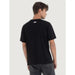 Black Replay Men T-Shirt with small white logo on upper back displayed in product listing