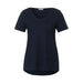 Street One black v-neck t-shirt with short sleeves for urban city style fashion