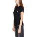 Black t-shirt with triangular logo for Guess Active Women T-Shirt collection