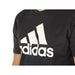 Black Adidas Men T-Shirt with white Adidas logo on the chest