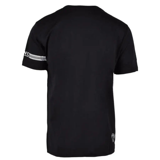 Black T-shirt with white stripe detail on sleeve from Cnc Costume National Men T-Shirt