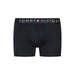 Black Tommy Hilfiger boxer briefs featuring a branded waistband for men’s underwear