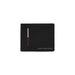 Black Tommy Hilfiger wallet featuring vertical red and white stripe detail